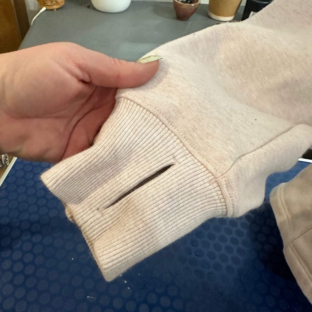 Xl Light pink athleta sweatshirt with thumb holes  super cute and warm..